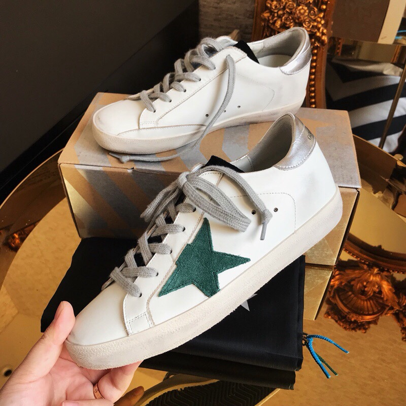golden goose S*per-star sneakers white S*per-star sneakers with silver tongue