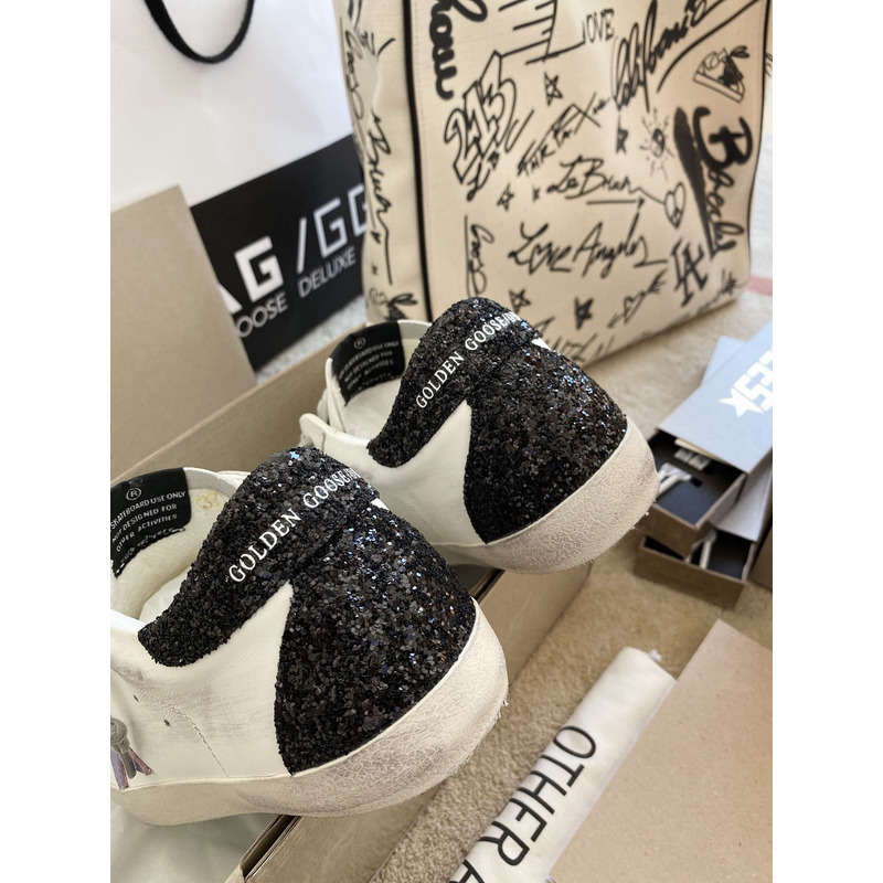 golden goose S*per-star sneakers with purple star logo