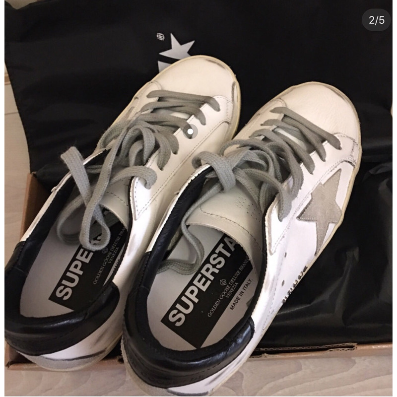 golden goose men’s S*per-star sneakers with silver star