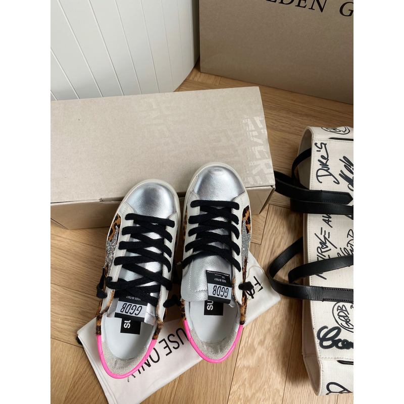 golden goose S*perstar sneaker  black laces pink tongue