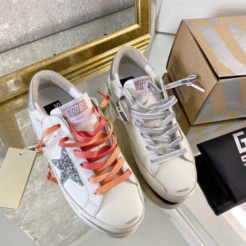 golden goose S*perstar  sneaker orange&grey