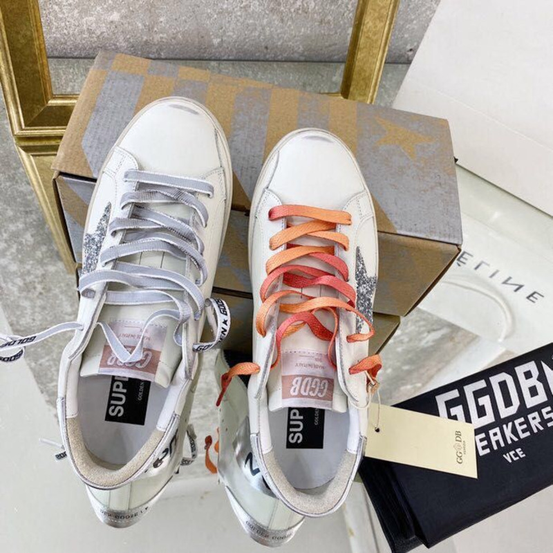 golden goose S*perstar  sneaker orange&grey