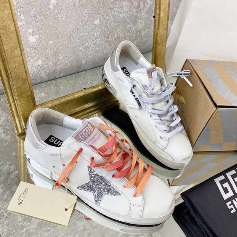 golden goose S*perstar  sneaker orange&grey
