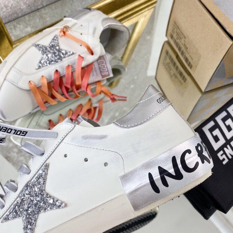 golden goose S*perstar  sneaker orange&grey