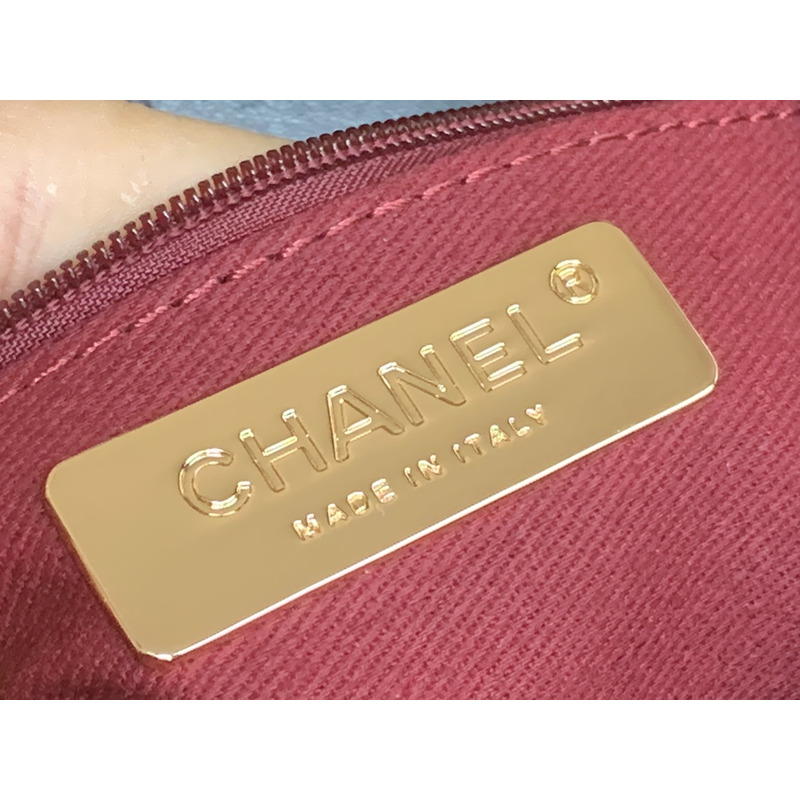 Ch*el 22 calfskin tote bag large black