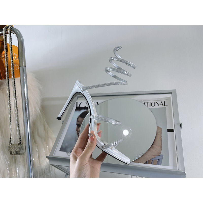 René Caovilla Cleo Glittered Sandals