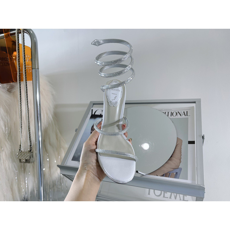 René Caovilla Cleo Glittered Sandals