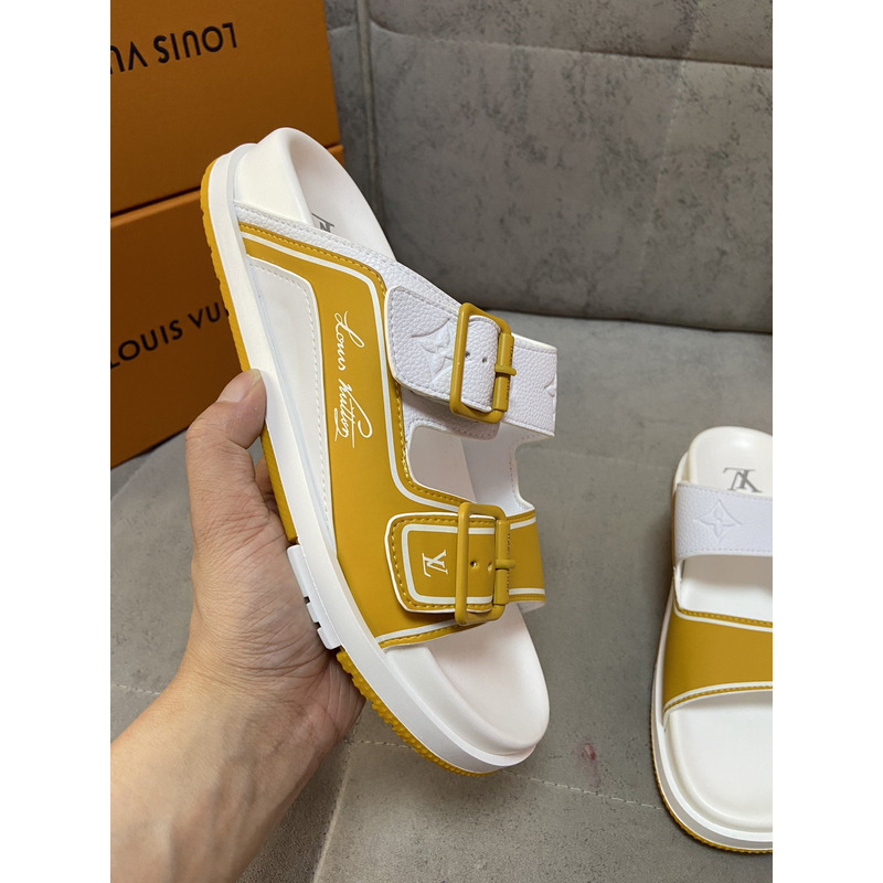 l**is V*t*n trainer mule white  & orange