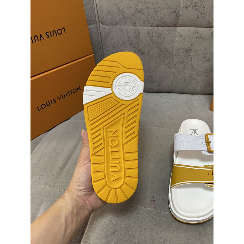 l**is V*t*n trainer mule white  & orange