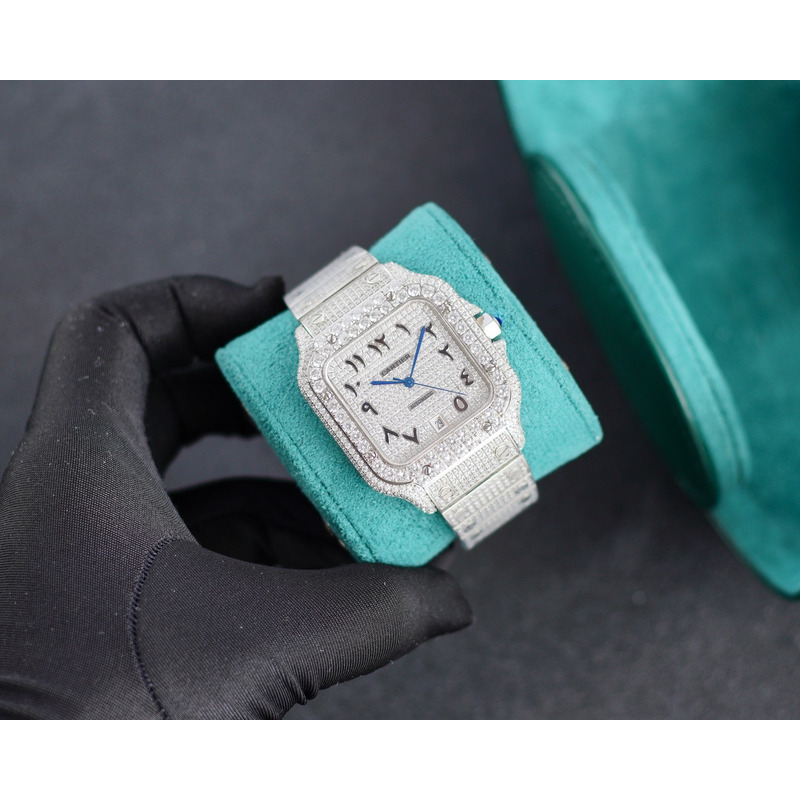 cartier santos de cartier large wssa0018 Di*m*nds stainless steel watch