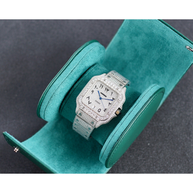 cartier santos de cartier large wssa0018 Di*m*nds stainless steel watch