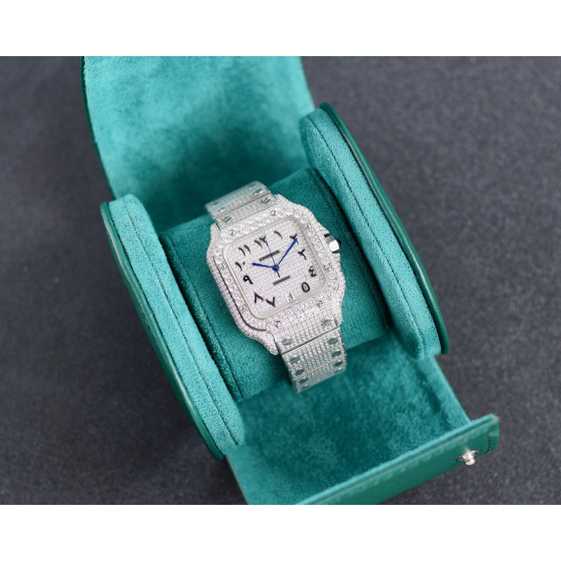 cartier santos de cartier large wssa0018 Di*m*nds stainless steel watch