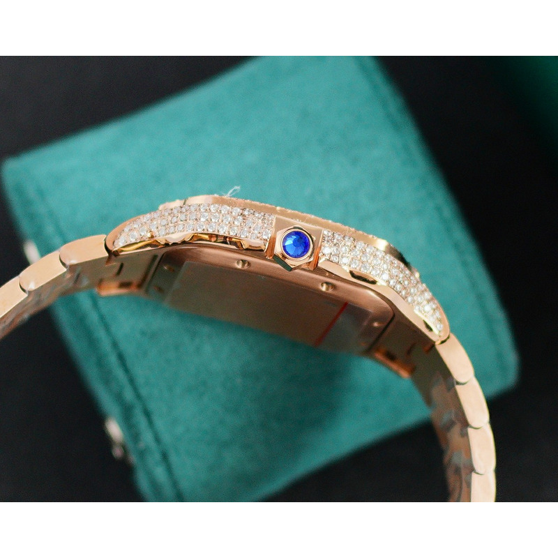 cartier santos de cartier large wssa0018 Di*m*nds stainless steel watch