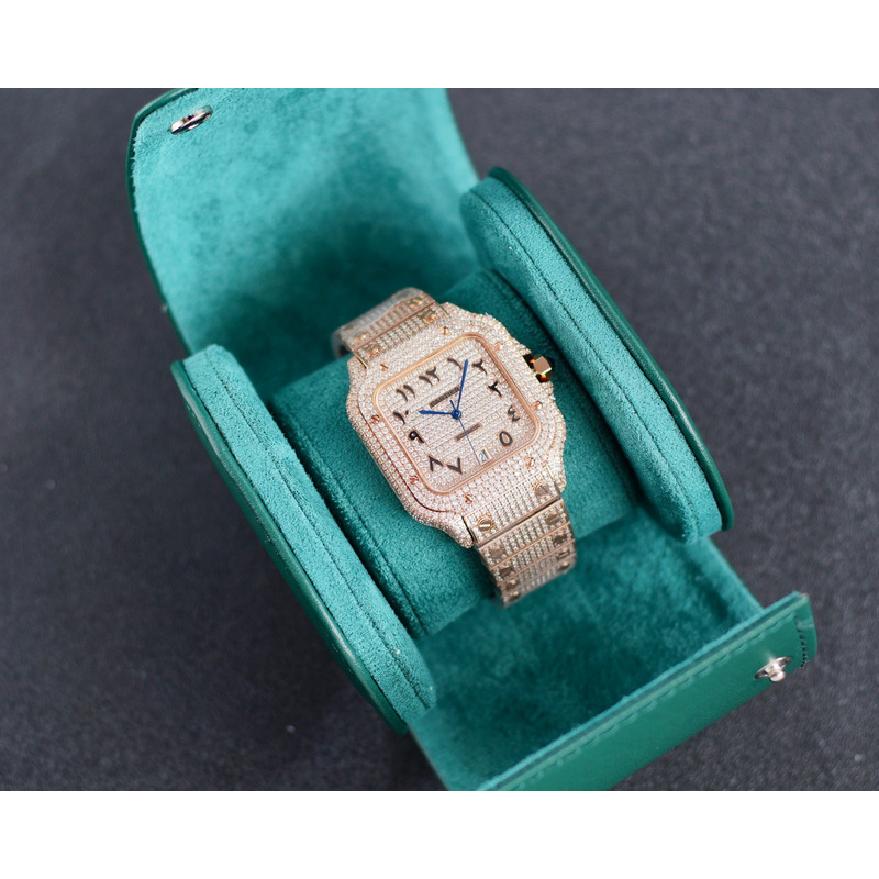 cartier santos de cartier large wssa0018 Di*m*nds stainless steel watch