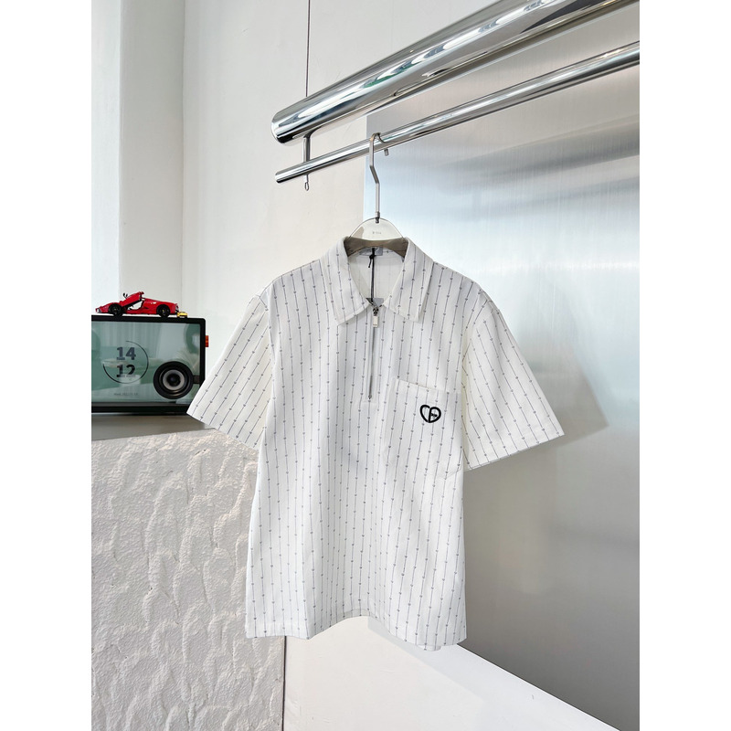 D*or heart logo short sleeve shirt & shorts 2 piece set