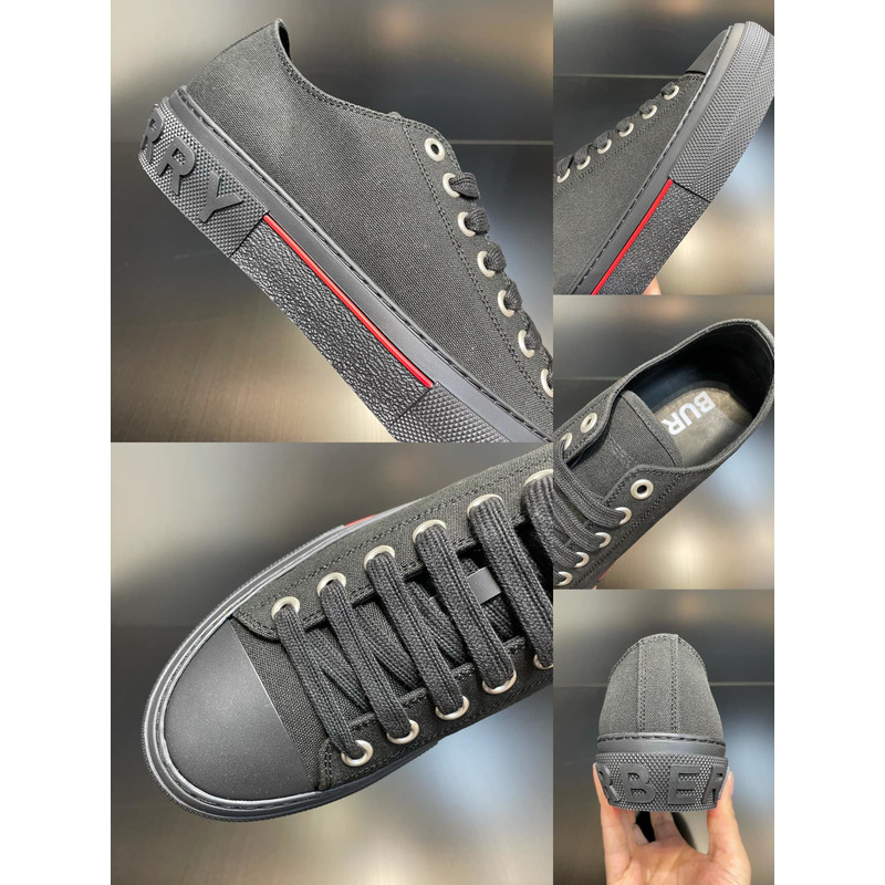 B**rry canvas logo sneakers black