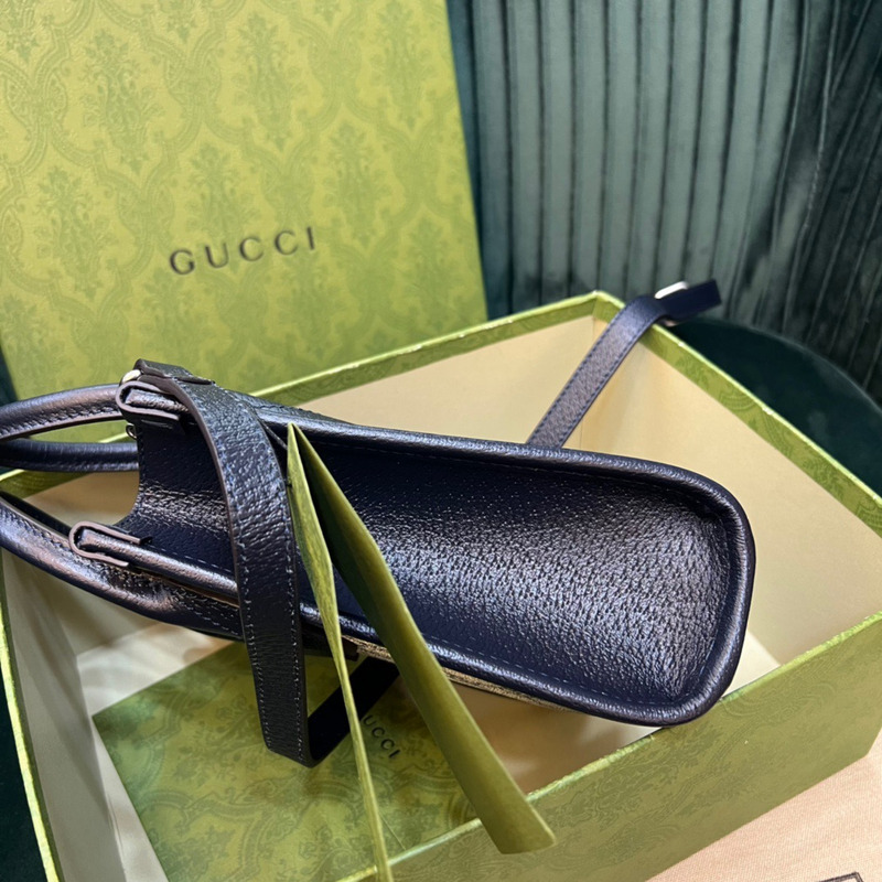 G*u*i mini interlocking g tote blue & beige