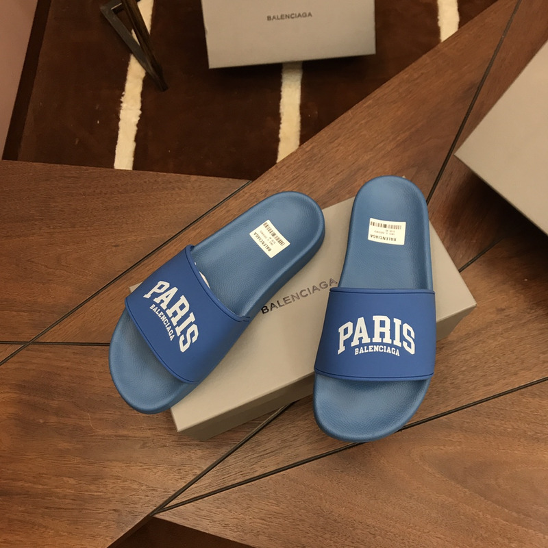 Ba*len*cia*ga paris pool slides blue