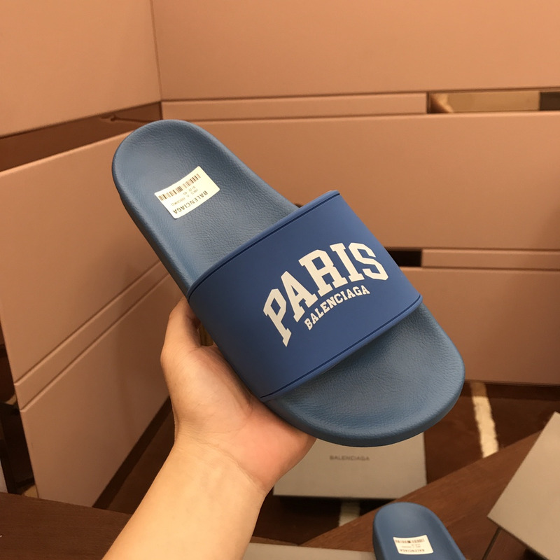 Ba*len*cia*ga paris pool slides blue
