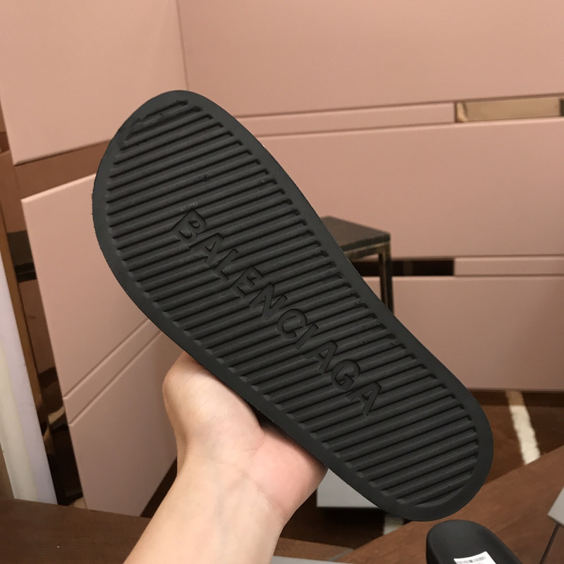 Ba*len*cia*ga paris pool slides white&black