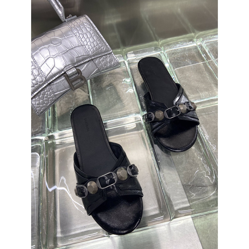 Ba*len*cia*ga cagole leather sandals