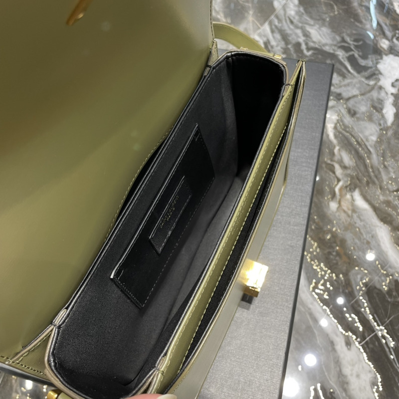 Saint Laurent M Solferino Box Shouler Bag Avocado Green