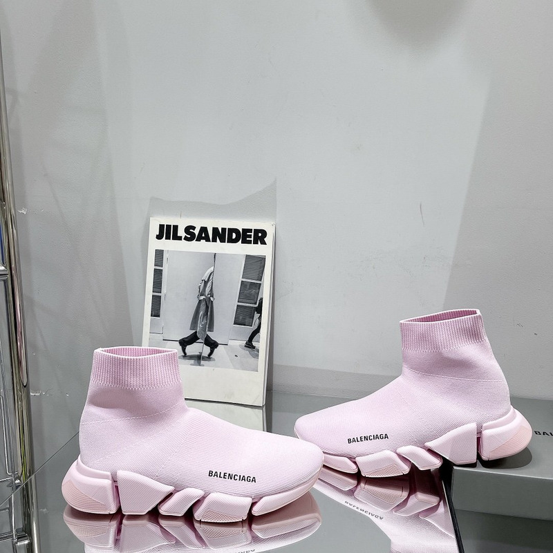 Ba*len*cia*ga speed 2.0 recycled knit sneakers pink