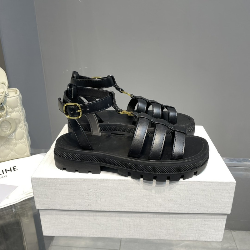 Ce**e clea triomphe gladiator chunky sandals black