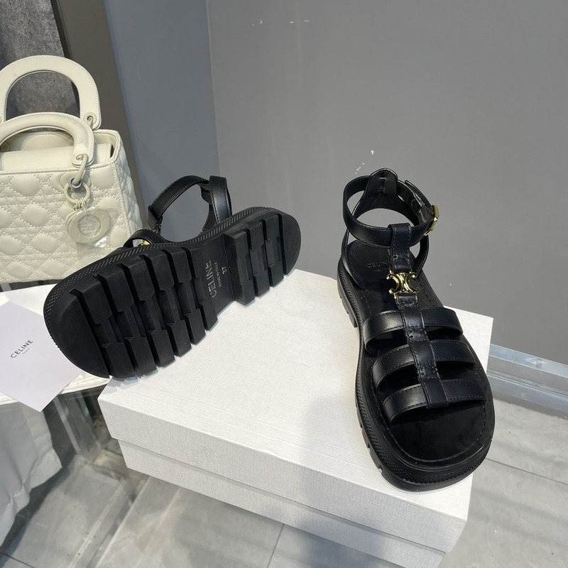 Ce**e clea triomphe gladiator chunky sandals black