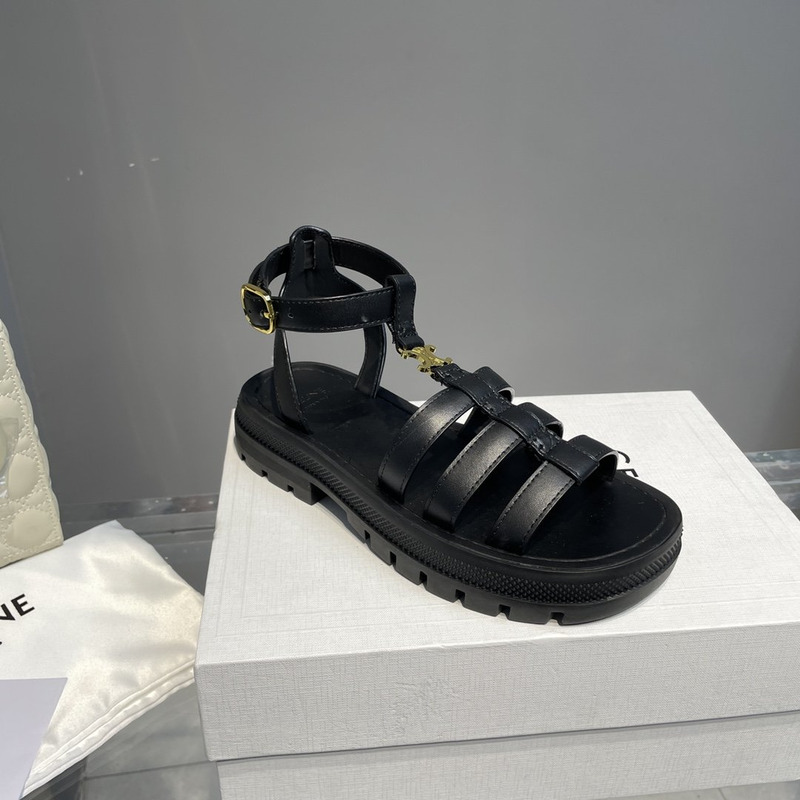 Ce**e clea triomphe gladiator chunky sandals black