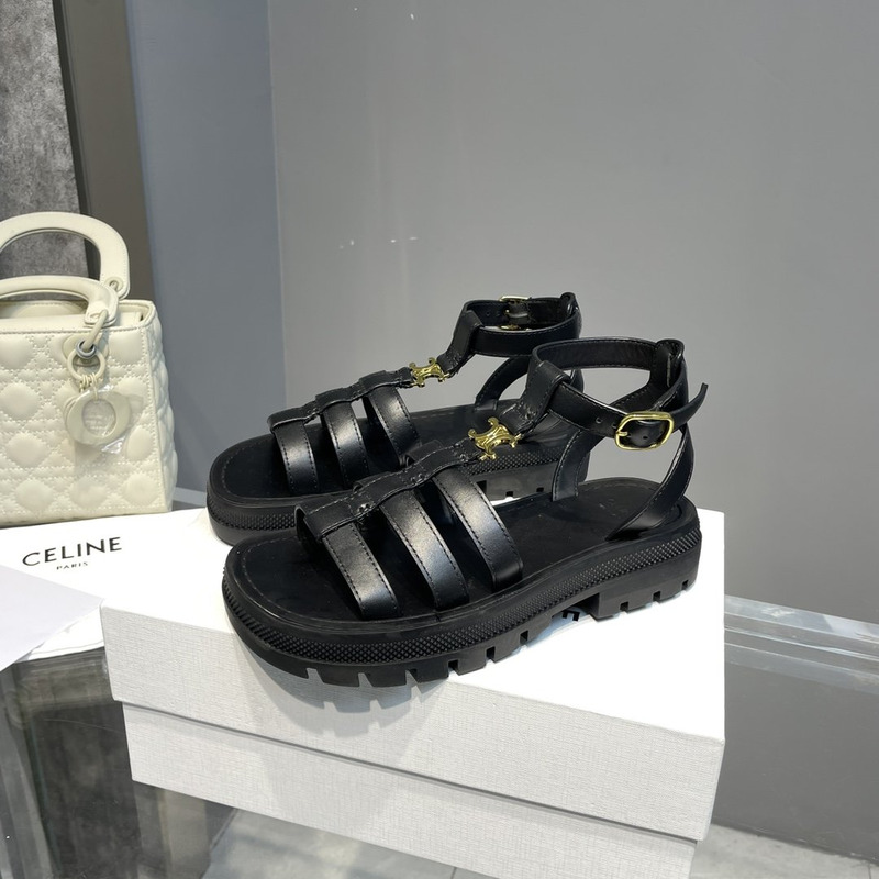 Ce**e clea triomphe gladiator chunky sandals black
