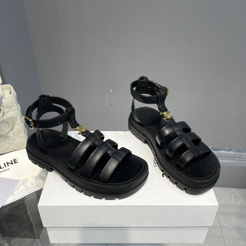 Ce**e clea triomphe gladiator chunky sandals black