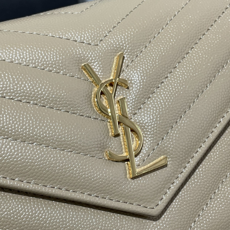 Saint Laurent Monogram Envelope Bag Apricot