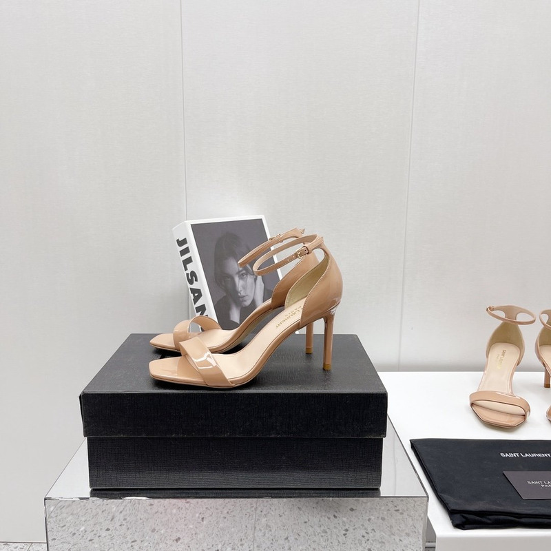 Saint Laurent Open Toe Sandals Nude