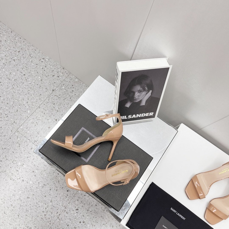 Saint Laurent Open Toe Sandals Nude