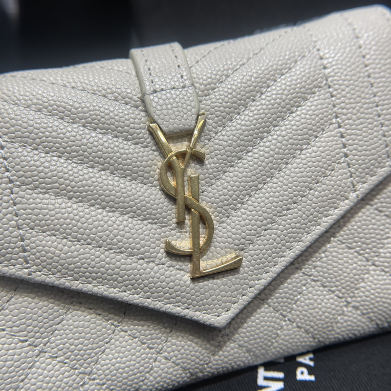 Saint Laurent Monogram Envelope Bag White