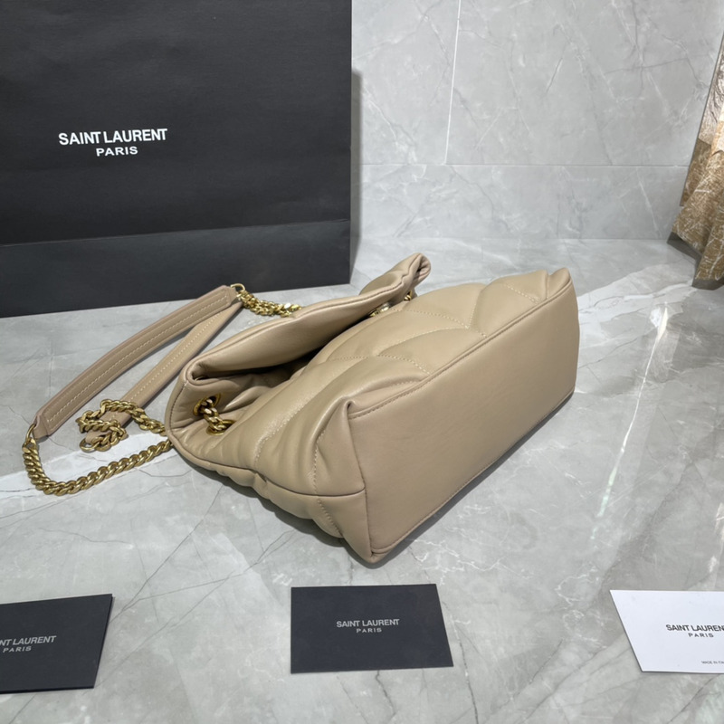 Saint Laurent Toy LouLou Shoulder Bag in Kahaki