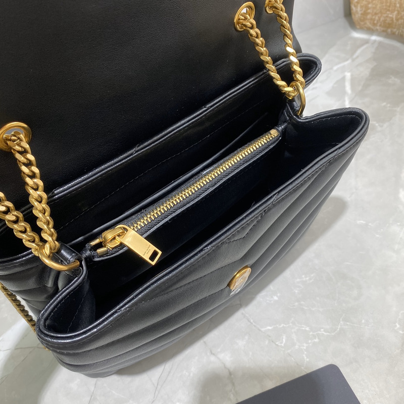 Saint Laurent Loulou Shoulder Bag Black