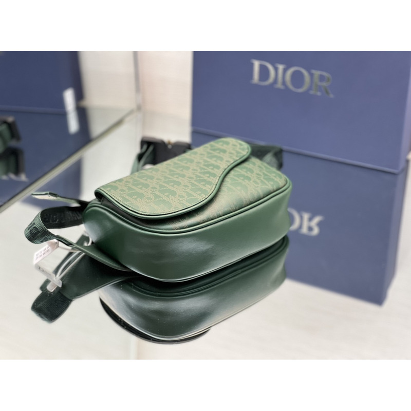 D*or mini saddle messenger bag green