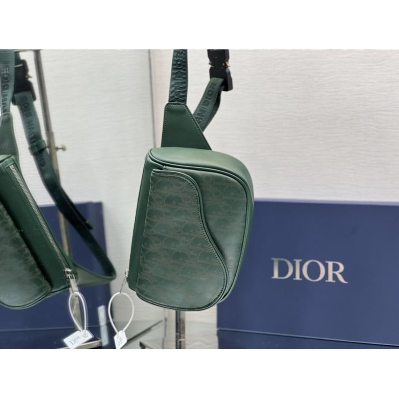 D*or mini saddle messenger bag green
