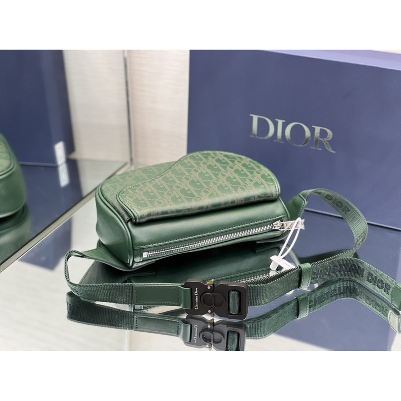 D*or mini saddle messenger bag green