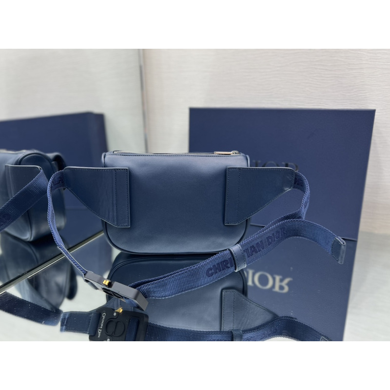 D*or mini saddle messenger bag navy blue