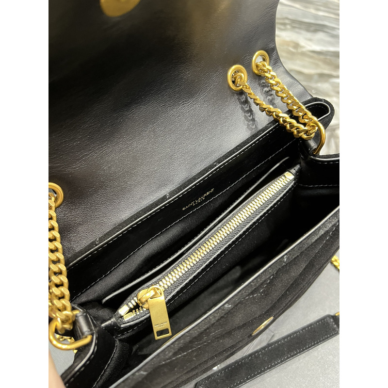 Saint Laurent Loulou Toy Suede Shoulder Bag Black