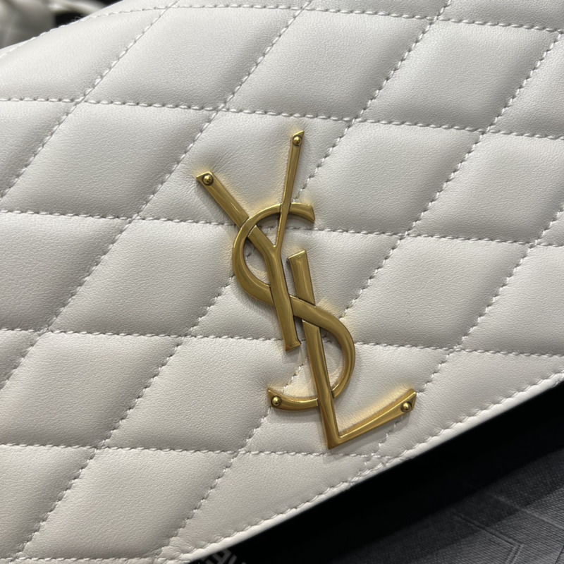Saint Laurent Becky Flap Shoulder Bag White