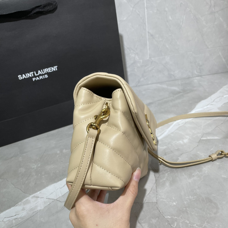 Saint Laurent Loulou Shoulder Bag Cream Yellow