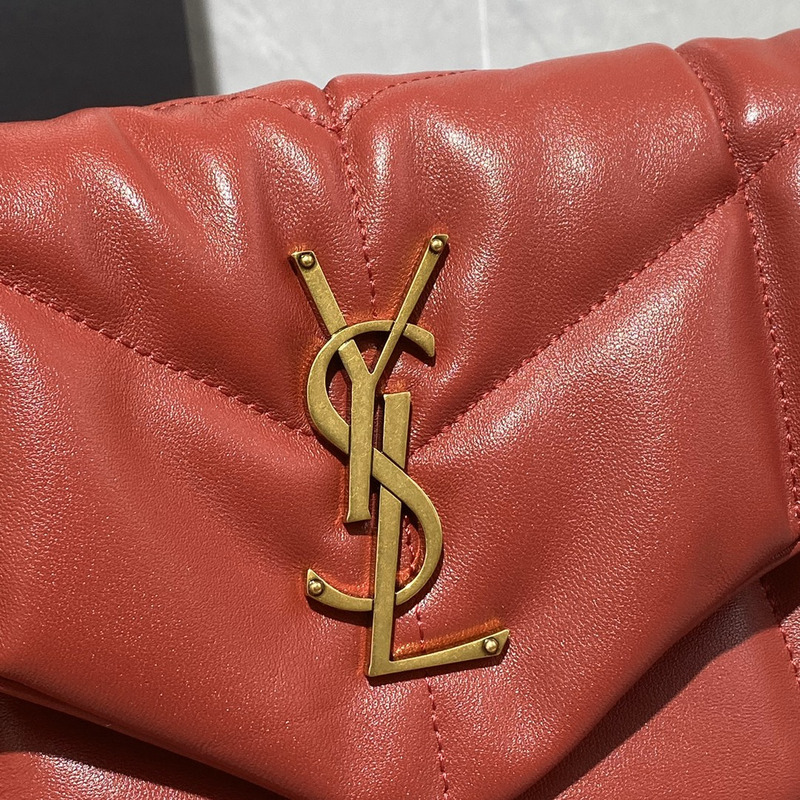 Saint Laurent Toy LouLou Shoulder Bag in Red