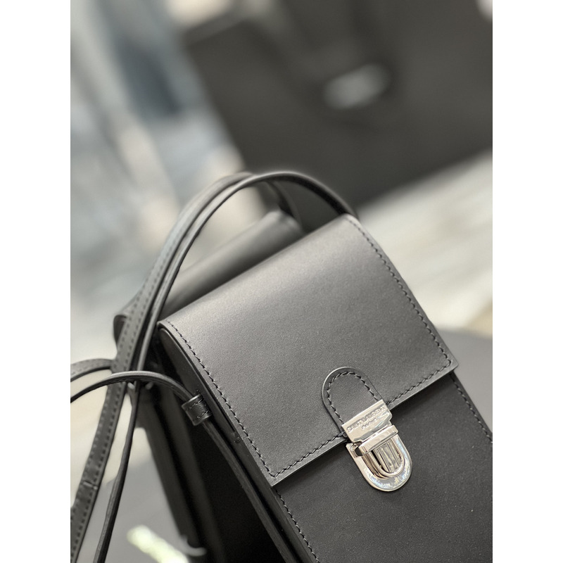 Saint Laurent Leather Phone Bag 17*15*7cm Black