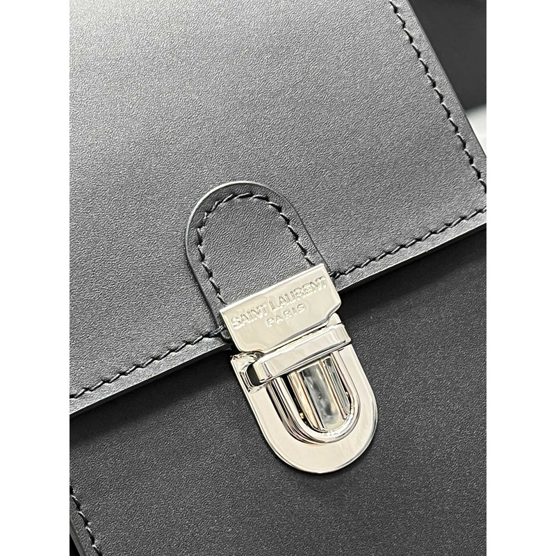 Saint Laurent Leather Phone Bag 17*15*7cm Black