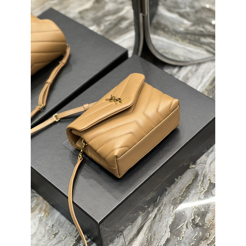Saint Laurent Loulou Toy Leather Bag Light Tan