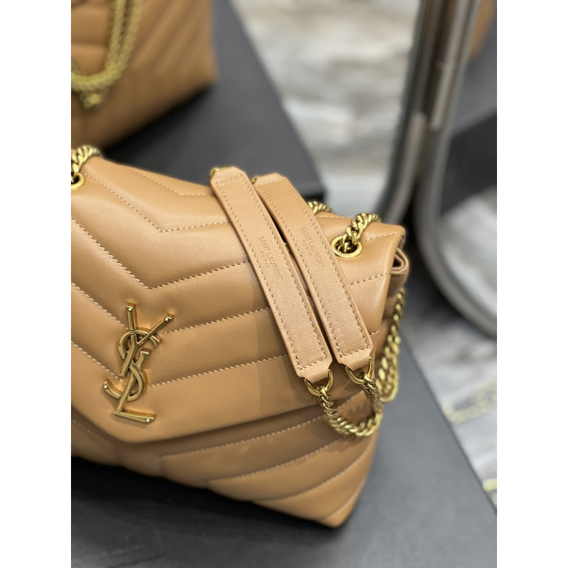 Saint Laurent Loulou Shoulder Bag Amber